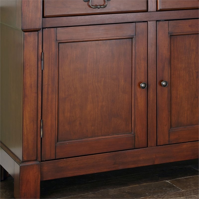 homestyles aspen wood buffet in brown