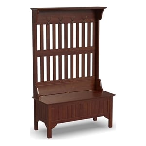 Homestyles General Line Hardwood Hall Tree with Lift-Up Storage Seat in Cherry