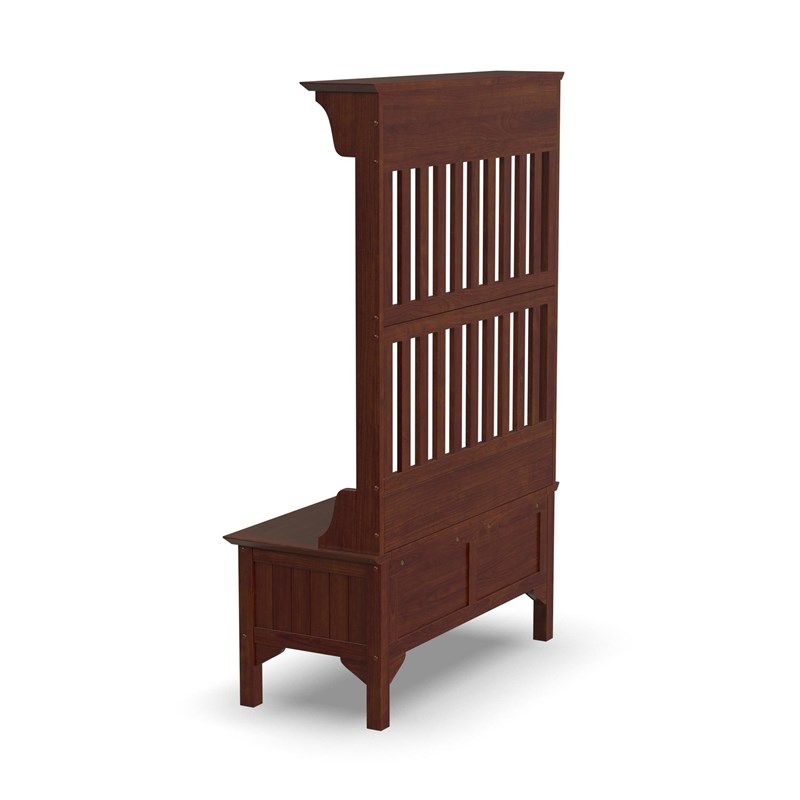 Homestyles General Line Hardwood Hall Tree with Lift-Up Storage Seat in Cherry