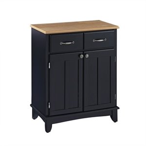 homestyles furniture black buffet kitchen island with natural wood top