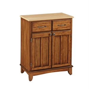 homestyles cottage oak buffet with natural wood top