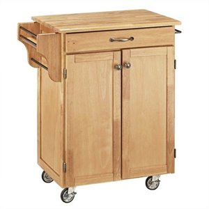 cuisine wood top kitchen cart