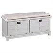 Homestyles Arts & Crafts Wood Storage Bench in Off White