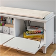 Homestyles Arts & Crafts Wood Storage Bench in Off White