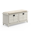 Homestyles Arts & Crafts Wood Storage Bench in Off White