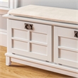 Homestyles Arts & Crafts Wood Storage Bench in Off White