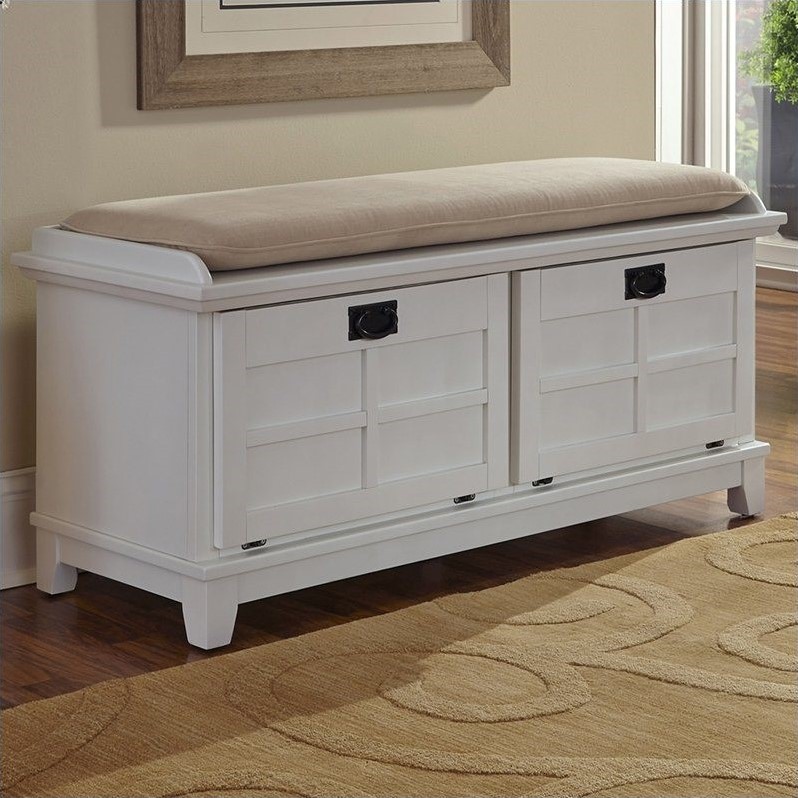 Upholstered Bench In White 5182 26