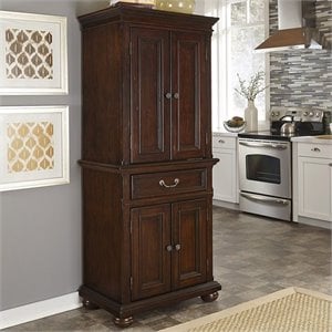 homestyles colonial classic wood pantry in brown