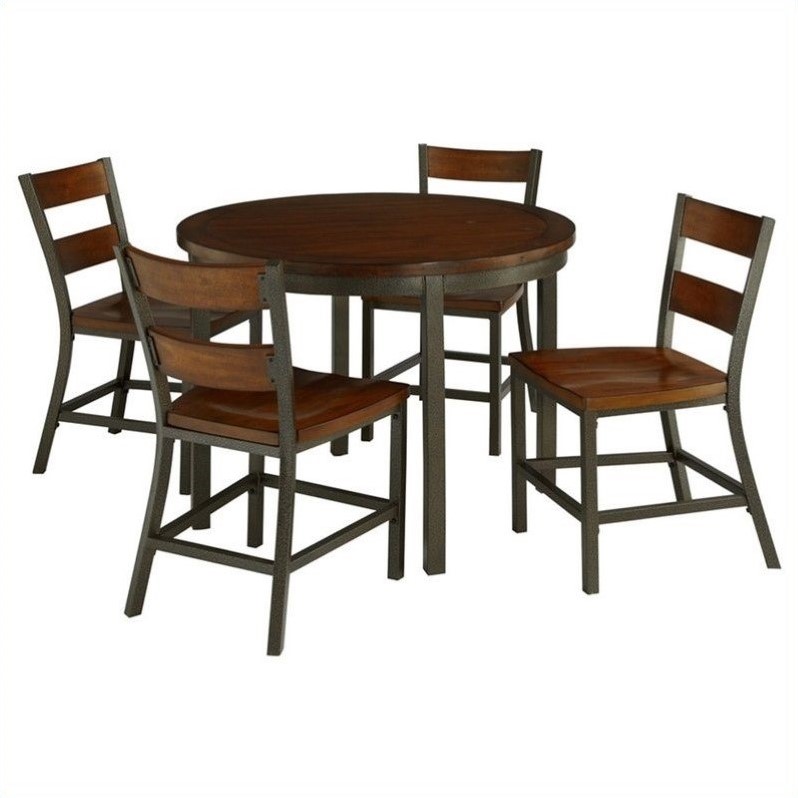 Home Styles Cabin Creek 5 Pieces Dining Set In Multi Step Chestnut