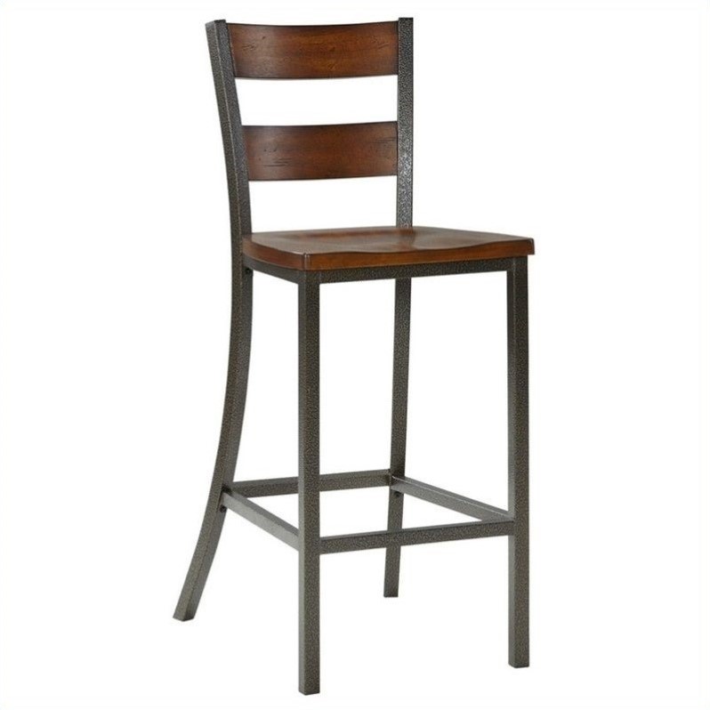 Homestyles Cabin Creek Wood Bar Stool in Brown Cymax Business