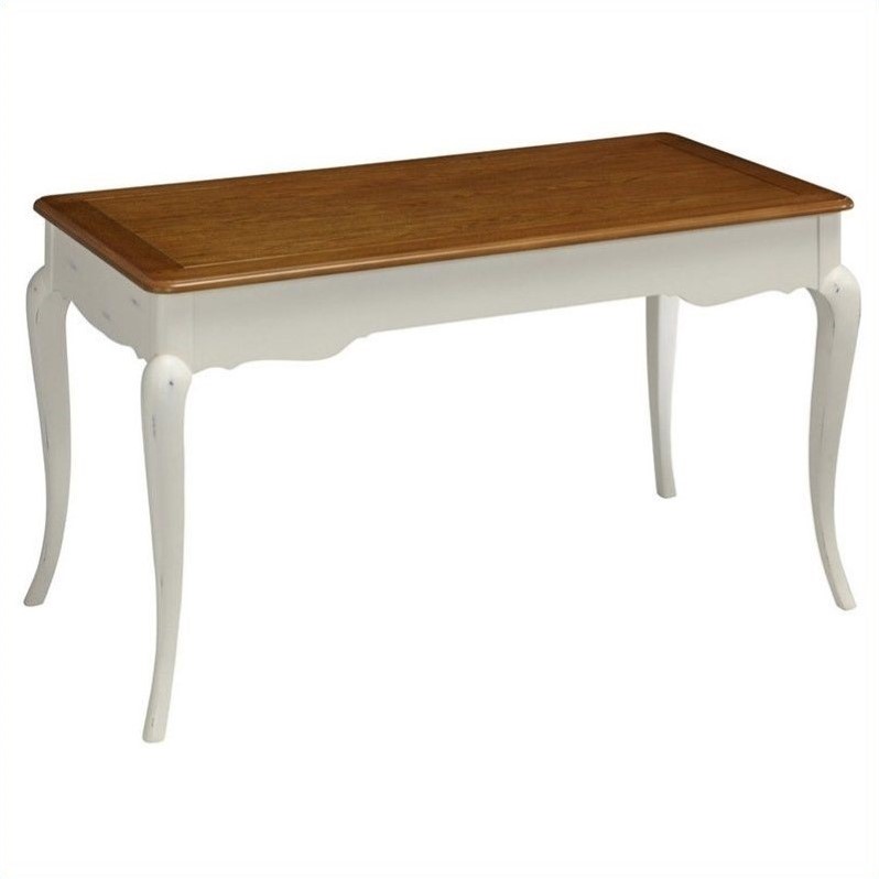 Executive Desk in Oak and Rubbed White 551815