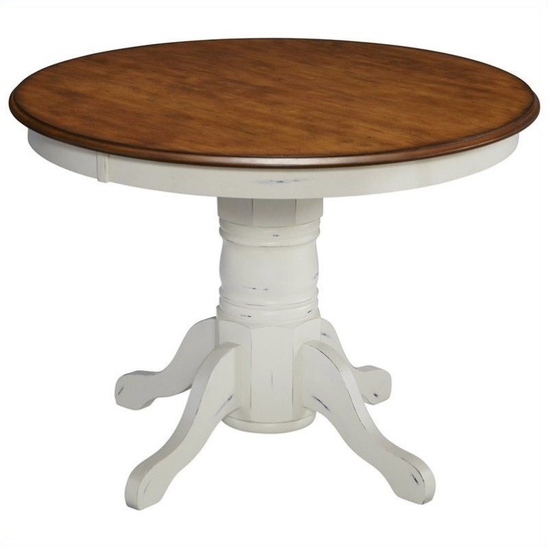 Homestyles French Countryside Wood Dining Table in Off White