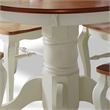 Homestyles French Countryside Wood 5 Piece Dining Set in Off White