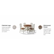 Homestyles French Countryside Wood 5 Piece Dining Set in Off White