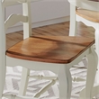 Homestyles French Countryside Dining Chair in Oak and Rubbed White (Set of 2)