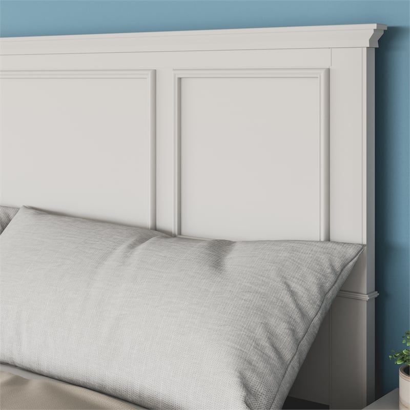 Homestyles Naples Wood King Headboard In Off White | Cymax Business