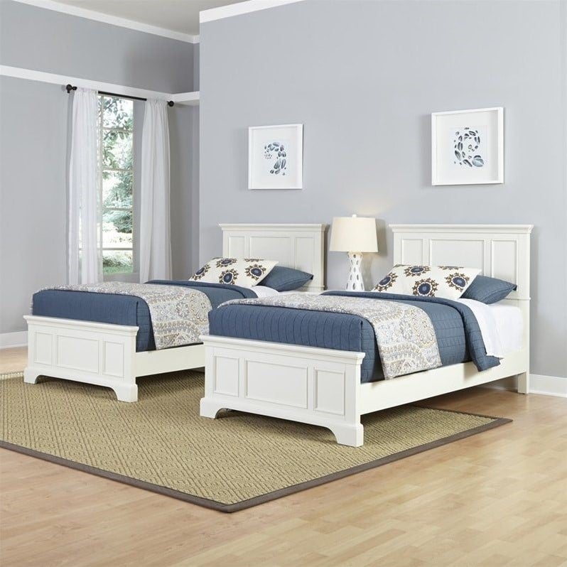 Home Styles Naples Two Twin Beds 3 Piece Bedroom Set in