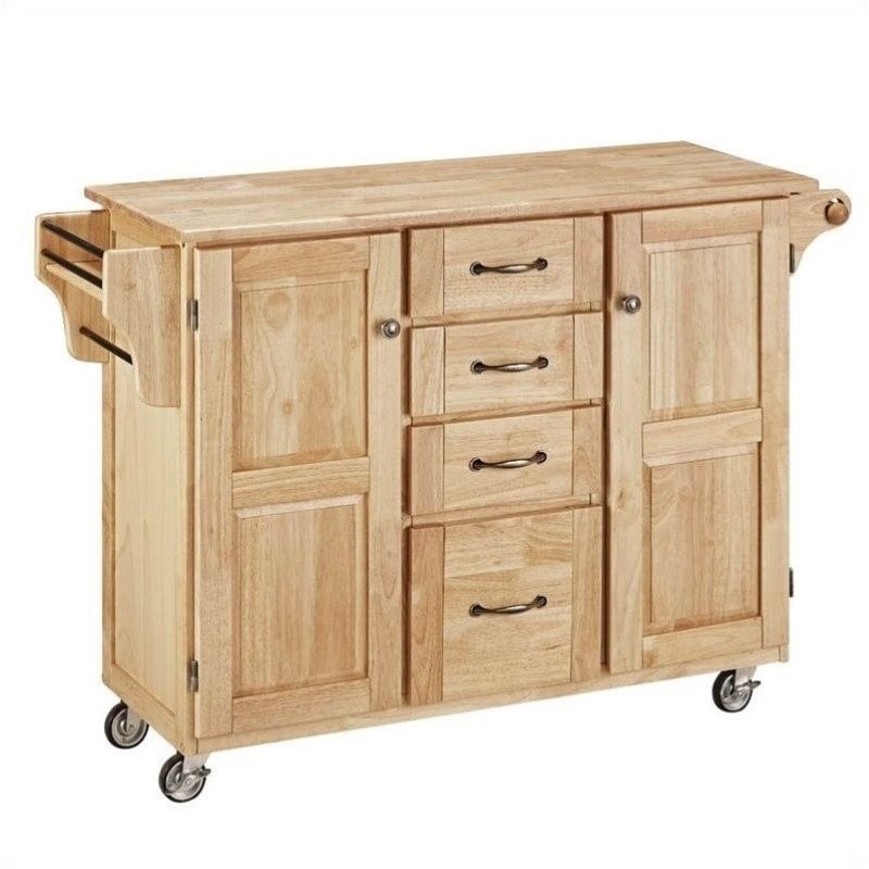  Home Styles Furniture Kitchen  Cart in Natural Finish 