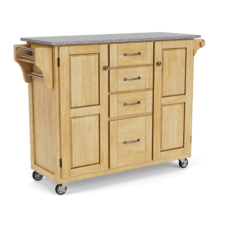 Homestyles Create-a-Cart Wood Rolling Kitchen Cart in Brown