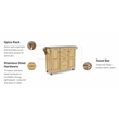 Homestyles Create-a-Cart Wood Rolling Kitchen Cart in Brown