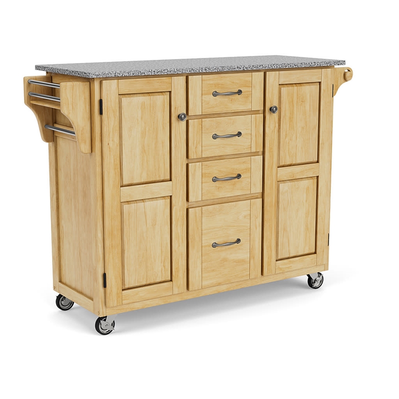 Homestyles Create-a-Cart Wood Rolling Kitchen Cart in Brown