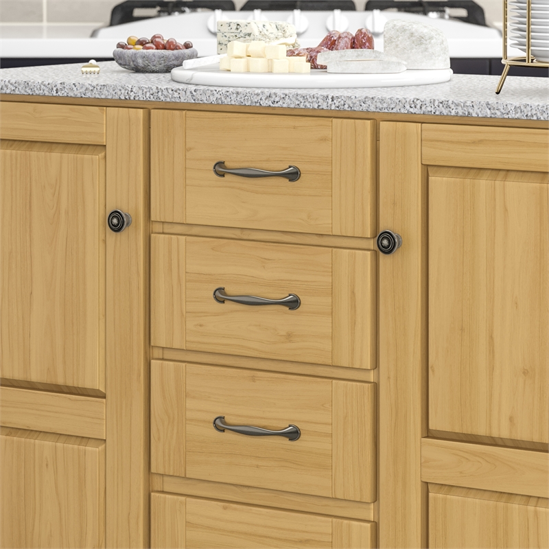 Homestyles Create-a-Cart Wood Rolling Kitchen Cart in Brown