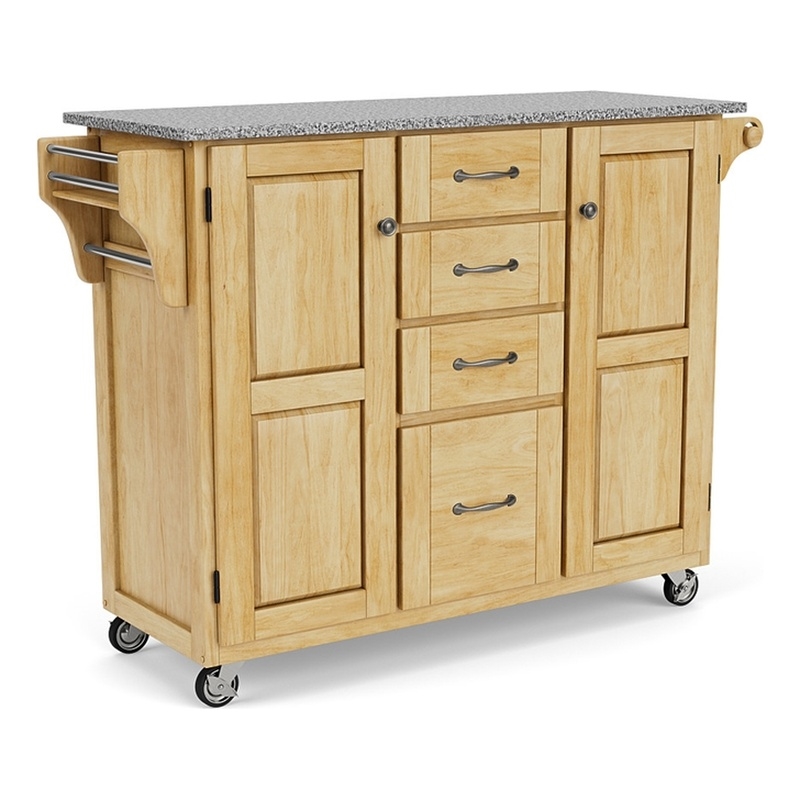Homestyles Create-a-Cart Wood Rolling Kitchen Cart in Brown