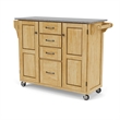 Homestyles Create-a-Cart Wood Rolling Kitchen Cart in Brown