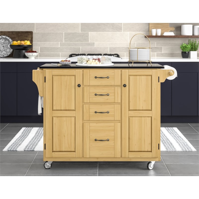 Homestyles Create-a-Cart Wood Kitchen Cart in Brown