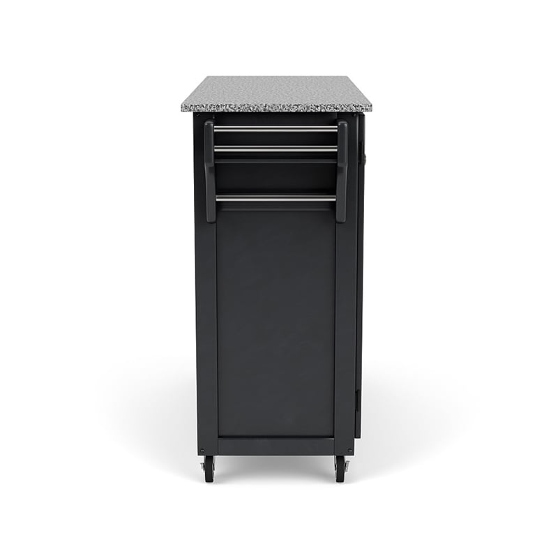 Homestyles Create-a-Cart Wood Rolling Kitchen Cart in Black