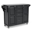 Homestyles Create-a-Cart Wood Rolling Kitchen Cart in Black