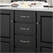 Homestyles Create-a-Cart Wood Rolling Kitchen Cart in Black