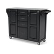 Homestyles Create-a-Cart Wood Rolling Kitchen Cart in Black