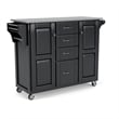 Homestyles Create-a-Cart Wood Rolling Kitchen Cart in Black