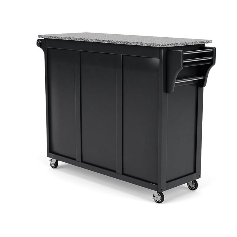 Homestyles Create-a-Cart Wood Rolling Kitchen Cart in Black