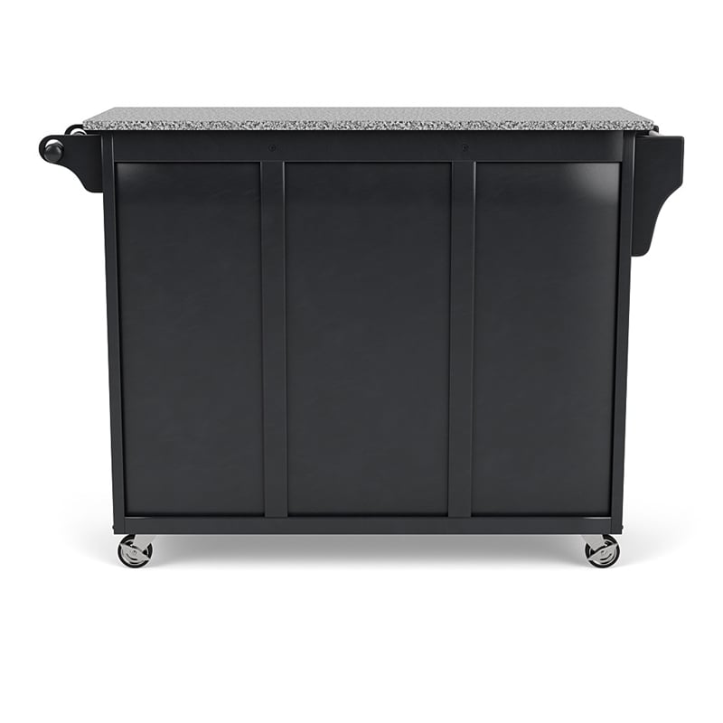Homestyles Create-a-Cart Wood Rolling Kitchen Cart in Black