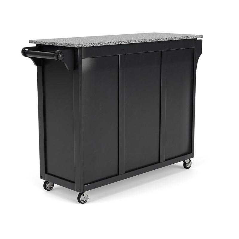 Homestyles Create-a-Cart Wood Rolling Kitchen Cart in Black