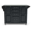 Homestyles Create-a-Cart Wood Rolling Kitchen Cart in Black