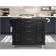 Homestyles Create-a-Cart Wood Kitchen Cart in Black