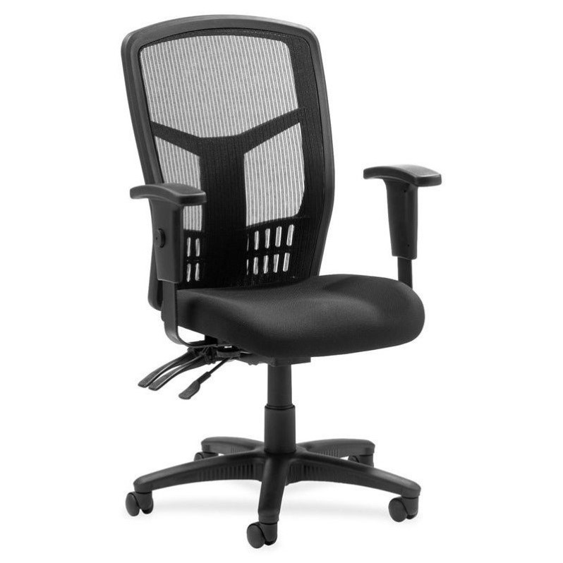 Basyx Vl700 Series Black Mesh Swivel Tilt Mid Back Chair