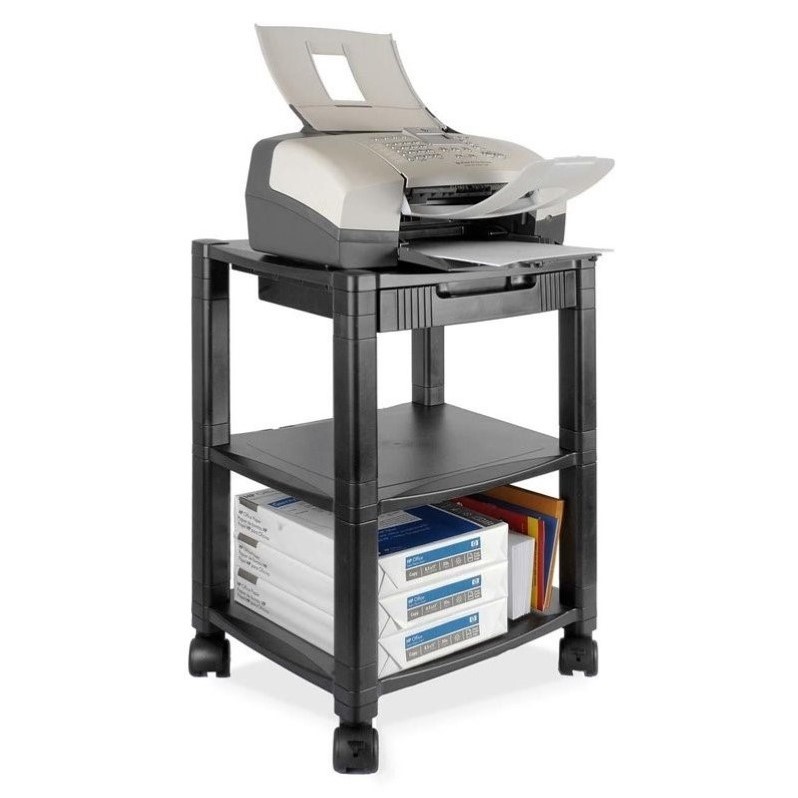 Kantek PS540 Desk Side 3-Shelf Moblie Printer/Fax Stand ...