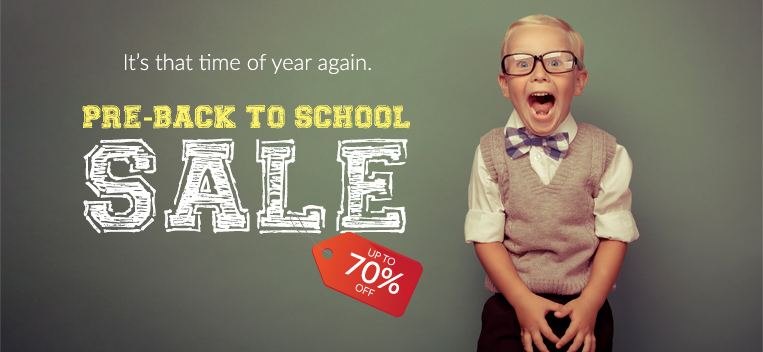 Pre-Back to Shool Sale. Up to 70% Off