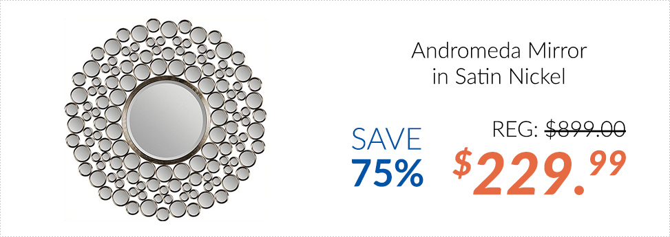 Andromeda Mirror in Satin Nickel $229.99 - Save 75%