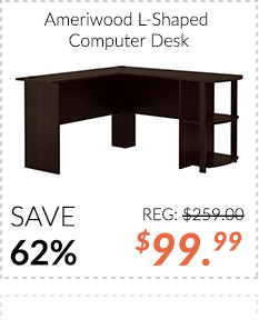 Ameriwood L-shaped Computer Desk - $99.99