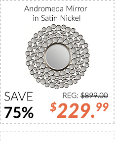 Andromeda Mirror in Satin Nickel - $229.99