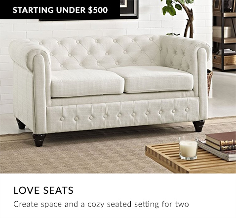 Love Seats: Create space and a cozy seated setting for two