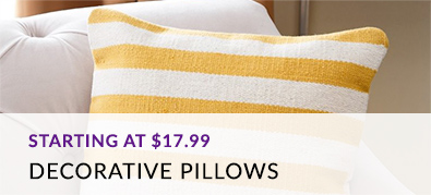 Decorative Pillows starting at $17.99