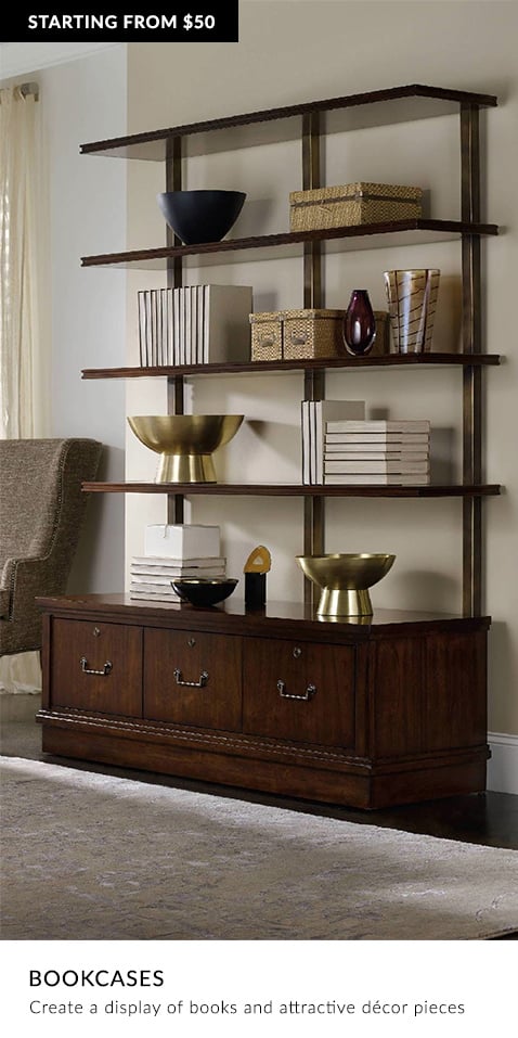 Bookcases: Create a dislay of books and attractive decor pieces