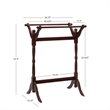 Linon Heirloom Solid Pine Wood Double Bar Blanket Rack in Cherry Stain