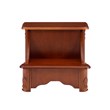 Linon Woodbury Wood Bed Steps with Storage in Brown